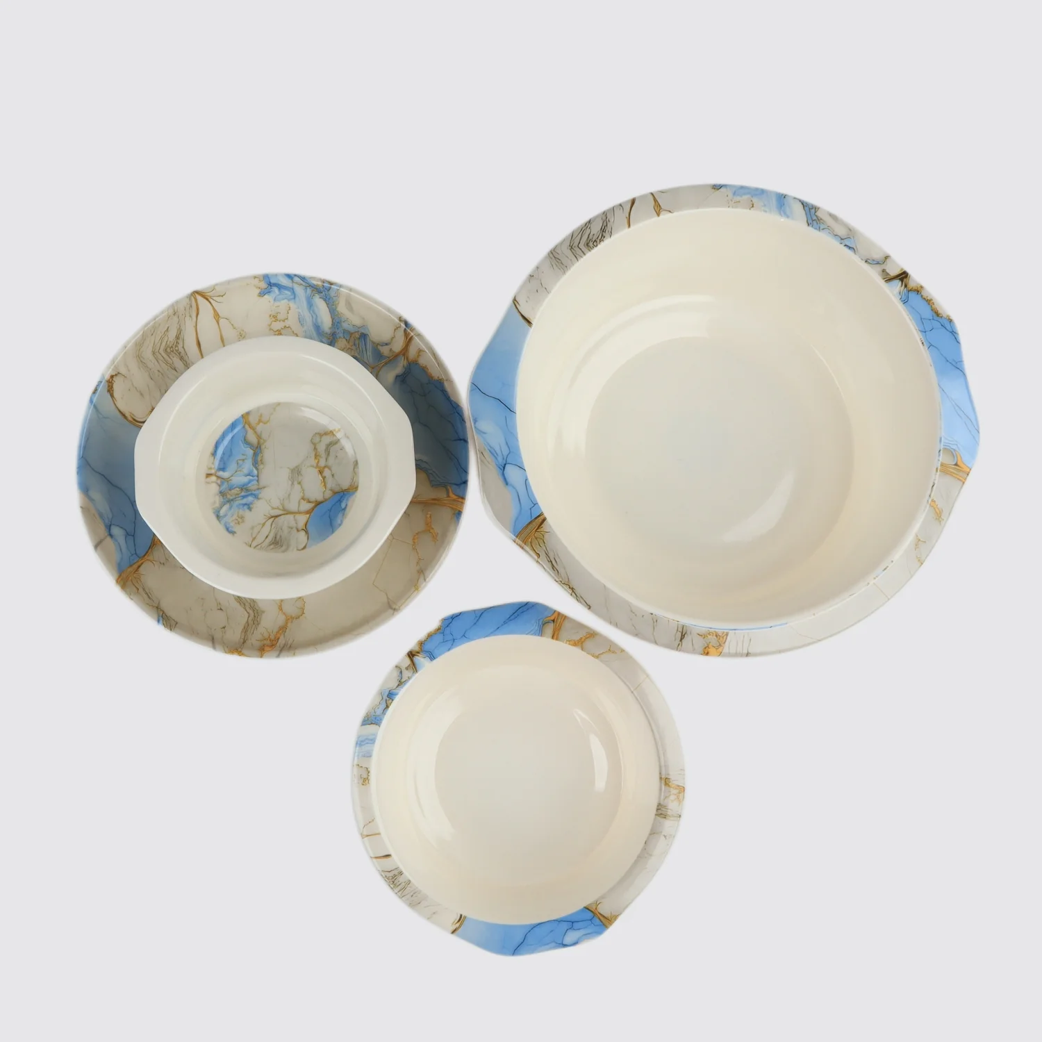 Crystal Coated 100% Double Glaze Melamine Dinner Set – Premium Quality 80 Pcs Set for 8 Persons